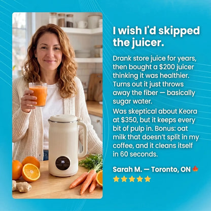 Keora – The 8-in-1 Multifunction Nut Milk, Juice Maker And More.